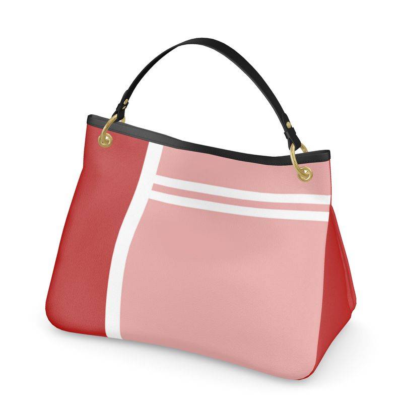 Gia Modern Slouch Bag Red Pink White